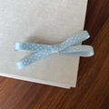 Elegant light blue polka dot bow hair clip crafted from premium satin ribbon - 5# Green Polka Dot Bow