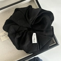 Elegante elastico nero con strass ed etichetta fatta a mano per acconciature di stile - Taglia grande (1#) / Nero