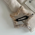 Pince à cheveux étoile tricotée à la main avec de la laine beige et marron pour filles - 9# Thé au Lait Étoile