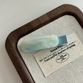 Fermaglio per capelli quadrato azzurro marmo con chiusura a becco d'anatra in metallo - Fermaglio Capelli Ovale Blu Lago (3#)