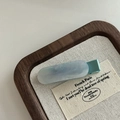 Fermaglio per capelli stile francese marmo blu su vassoio vintage in lino e legno - Fermaglio Capelli Ovale Blu (2#)