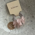 Lot de deux chouchous pour enfants avec nœuds en résine rose et texture gelée douce - 8# Élastiques à Nœud Roses