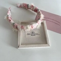 Pastel floral headband with white mesh 3D flower decoration in rural style - 9# Pink-White Flower Headband