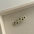 Chic beige rectangular hair clip with black polka dot patterns for women's daily styling - Cream Square Black Polka Dot