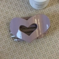 Elegant lavender heart-shaped hair claw clip with a glossy finish on a textured background - Solid Purple Heart Claw Clip
