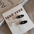 Lot de 2 barrettes à cheveux mignonnes en forme de cuillère et fourchette avec oursons - Style Cuillère Et Fourchette Ours Noir Gâteau