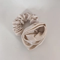 Elegante elastico per capelli con rosa champagne in tessuto metallico luccicante - Champagne