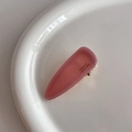 Pink acetate triangle hair clip with France Handmade gold text on white ceramic tray - 6# Orange Teardrop Hair Clip