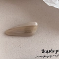 Minimalist triangle acetate hair clip with marble pattern and handmade engraving - 4# Milky White Texture