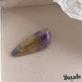 Macro shot of French acetate hair clip with purple and yellow marble texture finish - 2# Purple Texture