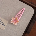 Sweet pink cherry blossom BB hair clip with floral decoration for girls and children - 3# Pink Flower BB Clip