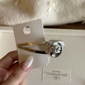 Zilveren vintage metalen haarclip met 3D-roosontwerp op witte displaykaart - 2# Zilveren Roos Haarclip
