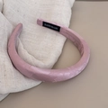 Rosa Jacquard Stoff Haarreif mit handgefertigtem Etikett und elegantem floralem Texturmuster - Rosa
