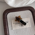 Star shaped acetate hair clip with tortoise shell pattern and handmade gold lettering - Blue Tortoiseshell Star Hair Clip