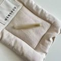 French style minimalist acetate hair clip in beige with France Handmade inscription - 12# Milky White Oval