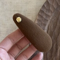 Vintage Haarklammer aus dunkelbraunem Wollfilz mit elegantem Goldperlen-Akzent - 3# Khaki BB-Clip Mit Goldbohne