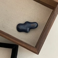 Barrette à cheveux ondulée en acétate bleu foncé avec lettrage doré fait main - Bleu Foncé (5# Pince à Cheveux Nuage Bleu Foncé)