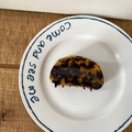 Classic tortoise shell pattern acetate hair claw clip with a semi-circular amber finish - Dark Tortoise Shell