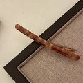Pasador de pelo clásico de acetato carey con pinza de metal dorada elegante - Carey
