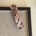 Fermaglio per capelli retrò a scacchi con elegante trama in tweed rosa e beige chic - #2 Fermaglio Per Capelli Quadrato A Righe Rosa