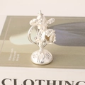 Portachiavi scimmia Sun Wukong argento con cristalli per chiavi della macchina o borse - Bianco K/Argento