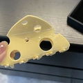 Niedliche Haarspange in Käseform, leuchtend gelbes Design mit hohlen Details für Damen - Große Käse-Haarklammer (3#)