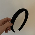 Cerchietto classico in velluto nero con design a corona alta in stile vintage francese minimalista - Nero