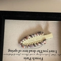 Pinza para el pelo de lana tejida en contraste con trenza de otoño vintage para mujer - Blanco Roto