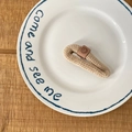Simpatica molletta in maglia beige con etichetta in pelle marrone con smiley per bimbi - Fermaglio in Maglia al Tè al Latte Con Faccina Sorridente (6#)