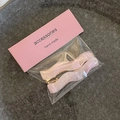 Pink marble wave hair clips with gold duckbill back for minimalist elegant styling - Pink