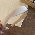 Beigefarbener gepolsterter Schwamm-Haarreif mit minimalistischem, mattem Satin-Design - Champagner (2# Champagner Unregelmäßiger Haarreif)