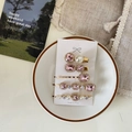 Lot de barrettes à cheveux avec cristaux roses et perles sur carte de support - Style Cristal Rose (7# Cristal Rose Ensemble de 5)