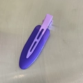 Matte paarse naadloze haarklem met eendenbekclip voor make-up en haarstyling - Paars