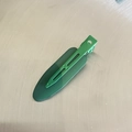 Close-up of matte dark green duckbill hair clip with a translucent frosted finish - Dark Green