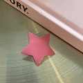 Pink star-shaped alloy hair clip on a metal surface with a minimalist aesthetic style - 4# Korean Pink Star