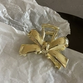 Elegant gold metal bow hair claw clip for women with a minimalist polished mirror finish - 1# Gold Bowknot Hair Claw