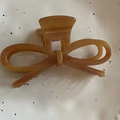 Elegante pinza per capelli a fiocco in acetato ambrato per acconciature stile francese - Tortoise