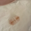Pink translucent geometric jelly hair clip on a minimalist white textured background - 5# Tapered Geometric Hair Clip