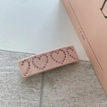 Fermaglio per capelli rosa con cuori di strass e design rettangolare lucido per donna - Clip Capelli Triplo Cuore Rosa