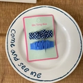 Lot de deux barrettes à cheveux en tissu bleu pour filles à pois marine et bleu ciel - Ensemble 2 Pièces Pince BB Plissée à Pois Bleue