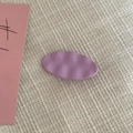 Close-up of a matte purple wavy hair clip on a minimalist textured background - 2# Purple Marble Texture Clip