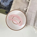 Grande pince à cheveux rose clair mat au design incurvé minimaliste pour femmes - 6# Rose Brillant Demi-Cercle Pince à Cheveux