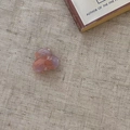 Mini marble acetate hair claw clip in pink and purple colors for women and girls - Pink Texture (Convex)