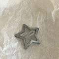 Fermaglio per capelli a stella glitterato stile Y2K con finitura grigia brillante - 1# Stella Argento Satinato