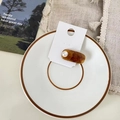Barrette à cheveux écaille de tortue marron avec perle sur carte de support - Texture Écaille de Tortue (5#)