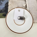 Barrette à cheveux élégante en résine marbrée grise avec perle sur carte de présentation - Gris (7#)
