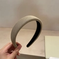 Morandi khaki sponge headband with twill texture for volumizing top of the head - Coffee