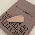 Minimalist matte peach leather snap hair clip on a purple fabric book background - Waterdrop Shape (8#Pink) / Pink