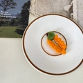 Fermaglio per capelli fatto a mano all'uncinetto con grazioso design a carota arancione - Mandarino Arancione