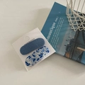 Set di fermagli per capelli in tessuto blu con motivi floreali e trame su cartoncino - 3# Stile Tessuto Blu Grezzo